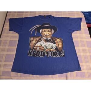 Vtg Sanford & Son Redd Foxx Money T Shirt Men's 4XL Rhinestone Rap Tee Big Face